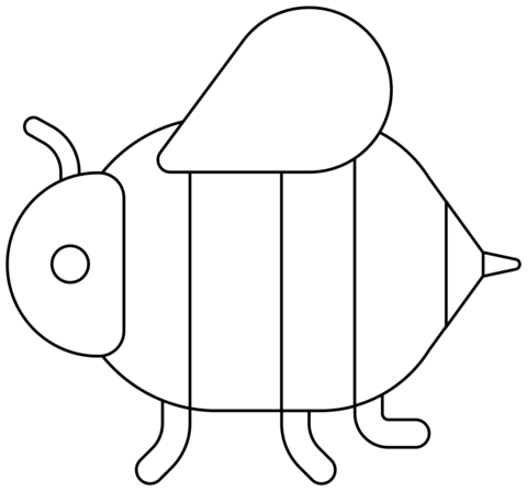 Honeybee Emoji Coloring Page